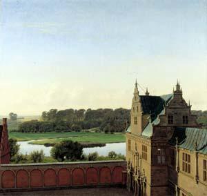P.C. Skovgaard View from Frederiksborg Castle oil painting picture